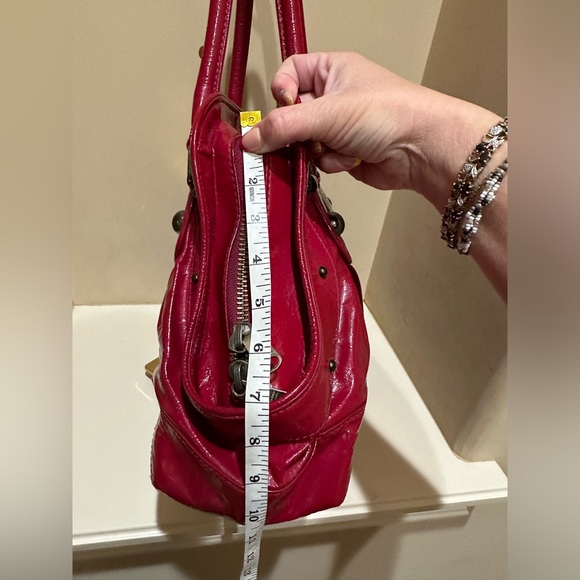 Burberry Blue Label Red Patent Large Handbag - Picture 6 of 14